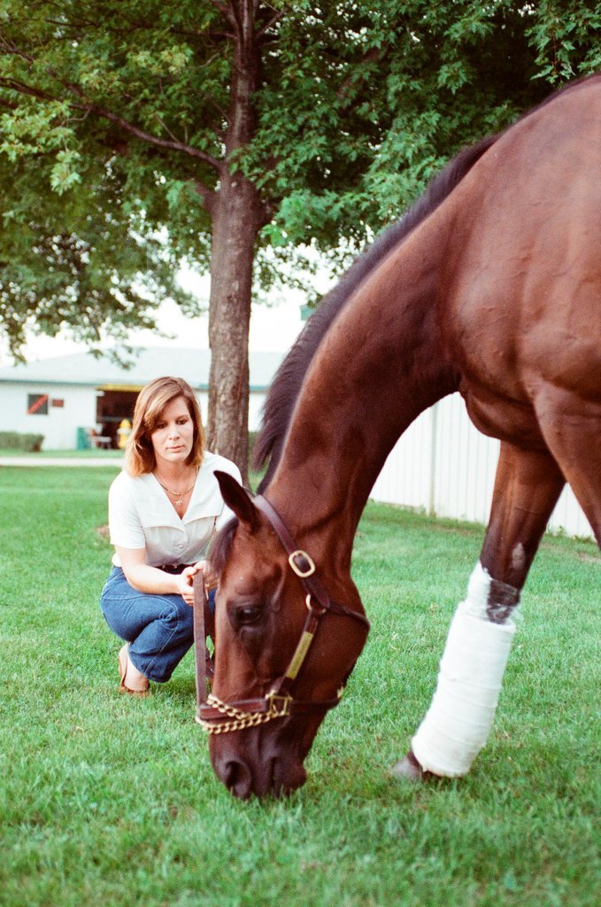 Horse Double Booked and trainer - Chicago Sun-Times