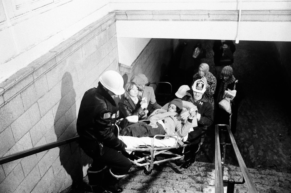 Injured people at the site of a commuter train accident - Chicago Sun-Times