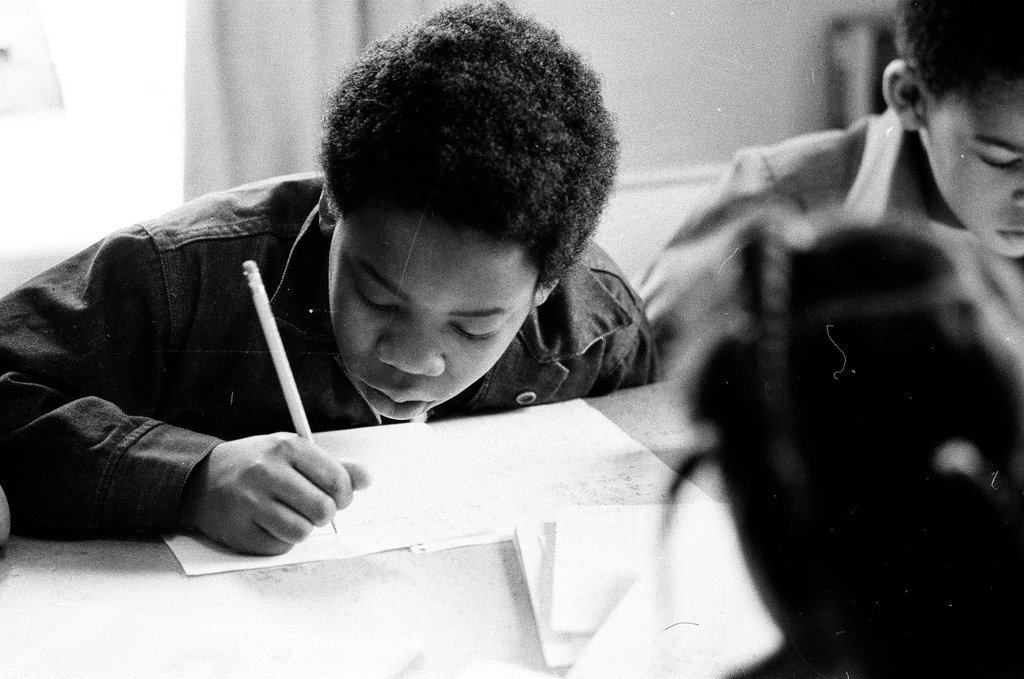 'Freedom school' set up in a church - Gene Pesek for Chicago Sun-Times