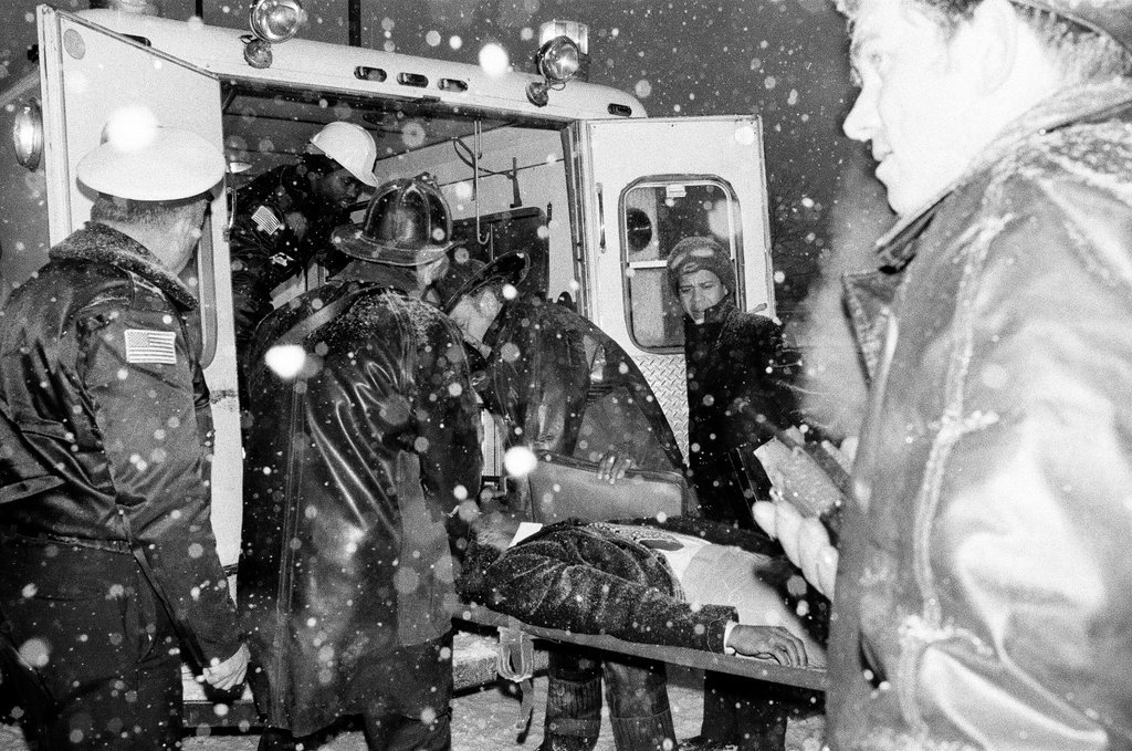 Injured people at the site of a commuter train accident - Chicago Sun-Times