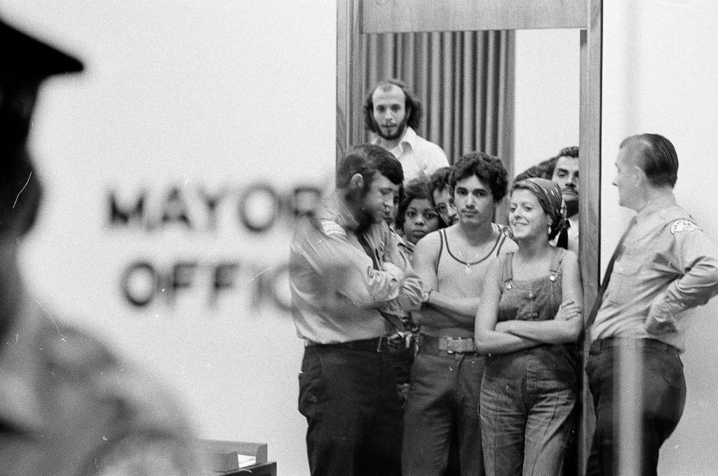 Northwest Community Organization members sit-in at Mayor's Office - Randy B. Leffingwell for Chicago Sun-Times