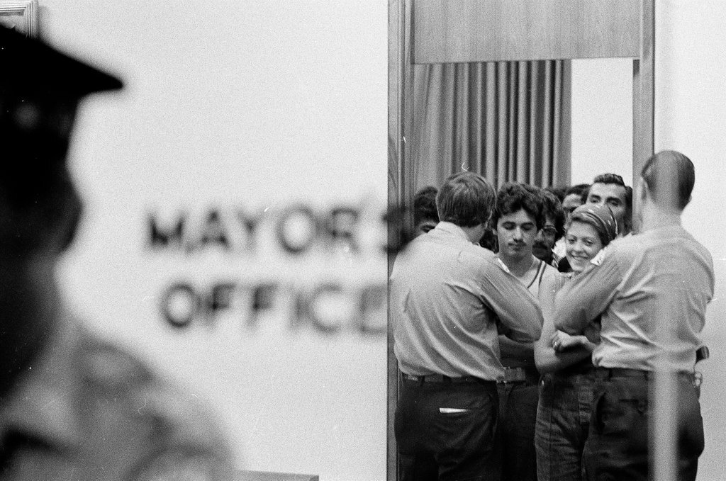 Northwest Community Organization members sit-in at Mayor's Office - Randy B. Leffingwell for Chicago Sun-Times