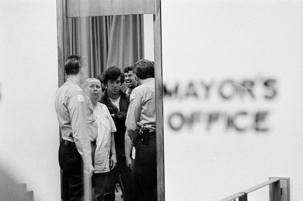 Northwest Community Organization members sit-in at Mayor's Office - Randy B. Leffingwell for Chicago Sun-Times