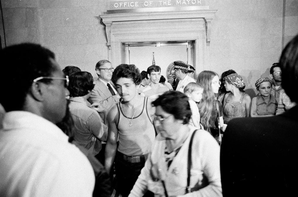 Northwest Community Organization members sit-in at Mayor's Office - Randy B. Leffingwell for Chicago Sun-Times