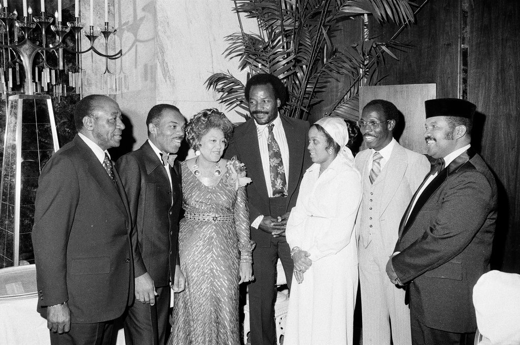 Group posing for photo at Friends of the Nation of Islam event - Chicago Sun-Times
