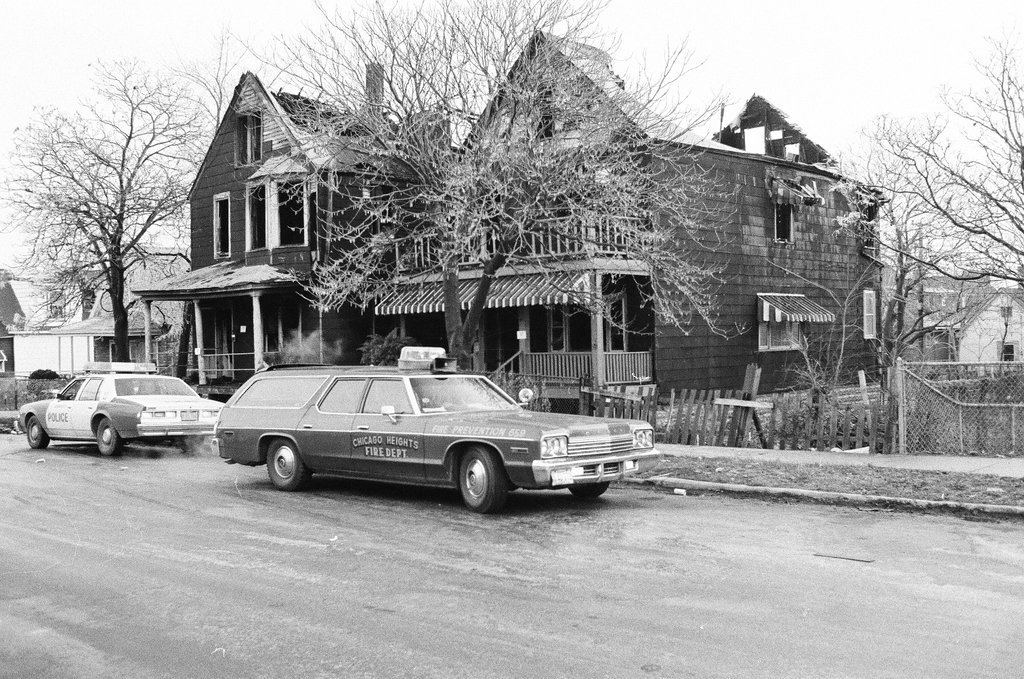 House damaged by fire in Chicago Heights - Randy B. Leffingwell for Chicago Sun-Times