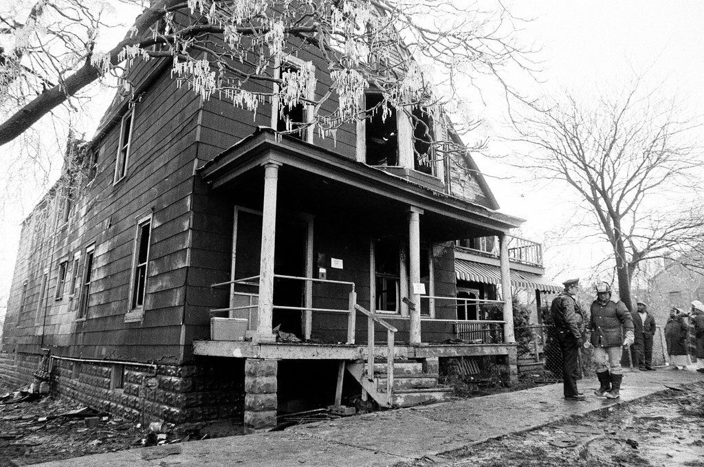 House damaged by fire in Chicago Heights - Randy B. Leffingwell for Chicago Sun-Times