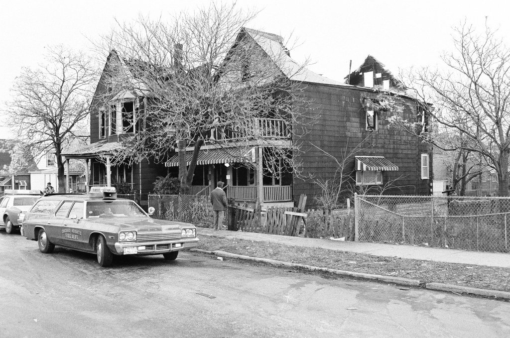 House damaged by fire in Chicago Heights - Randy B. Leffingwell for Chicago Sun-Times