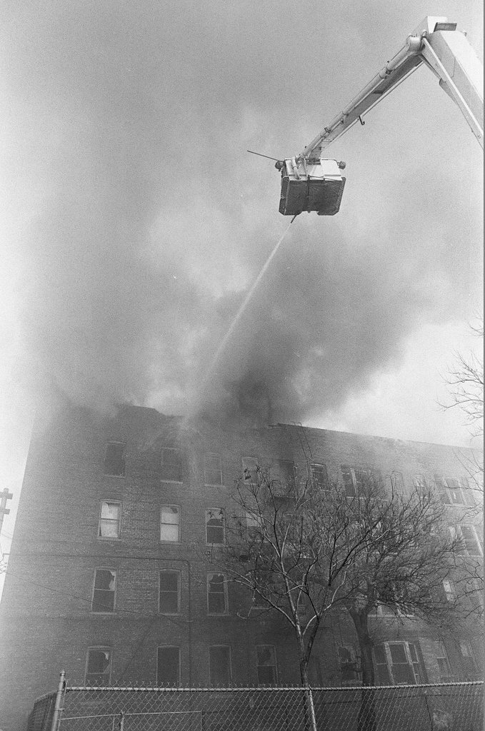 Firefighters at building on South Ellis - Chicago Sun-Times