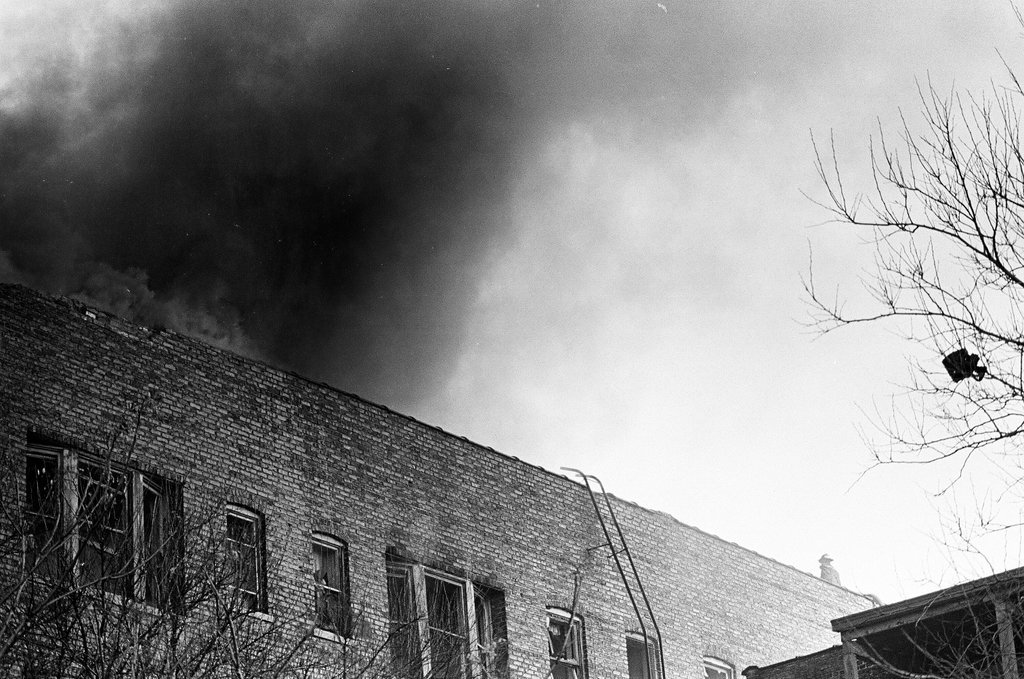 Firefighters at building on South Ellis - Chicago Sun-Times
