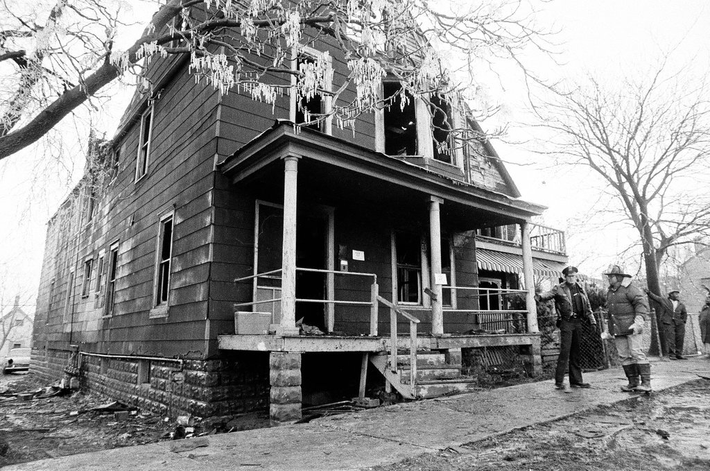 House damaged by fire in Chicago Heights - Randy B. Leffingwell for Chicago Sun-Times