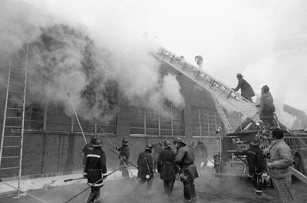 Firefighters on the scene for a fire at West 47th Street - Chicago Sun-Times