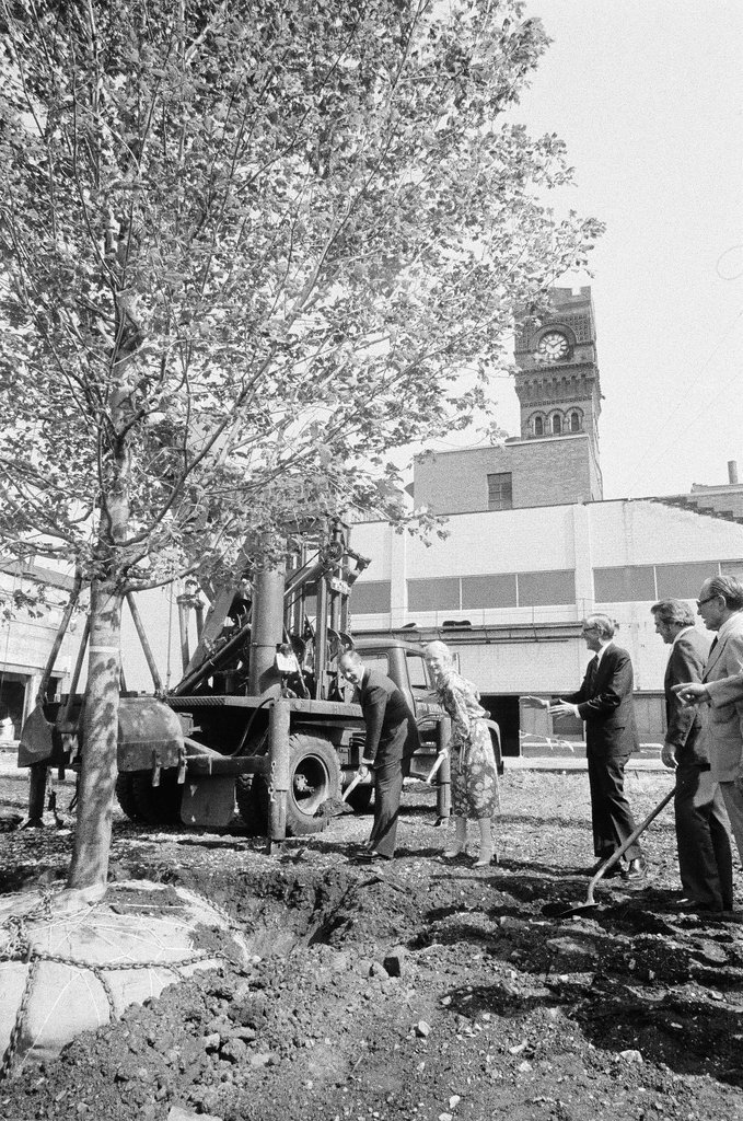 Mayor Bilandic at Dearborn Park - Gene Pesek for Chicago Sun-Times