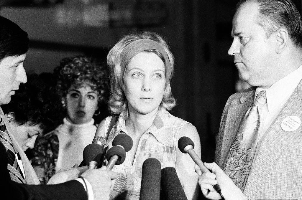 Members of Southwest Parish and Neighborhood Federation outside the Mayor's Office - Henry Herr Gill for Chicago Sun-Times