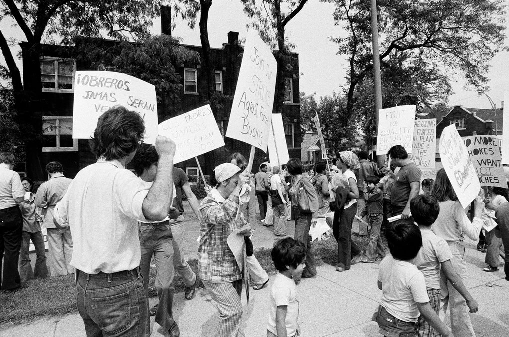 Committee for Quality Education marches to protest busing - Jim Frost for Chicago Sun-Times