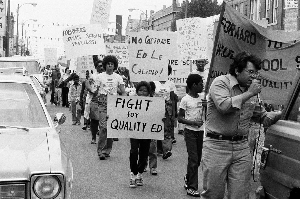 Committee for Quality Education marches to protest busing - Jim Frost for Chicago Sun-Times