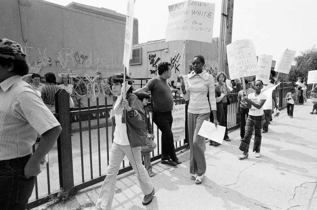 Committee for Quality Education marches to protest busing - Jim Frost for Chicago Sun-Times