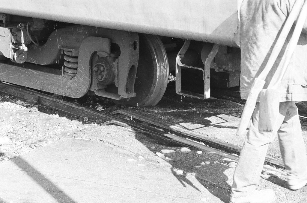 Illinois Central train derailed - Gene Pesek for Chicago Sun-Times