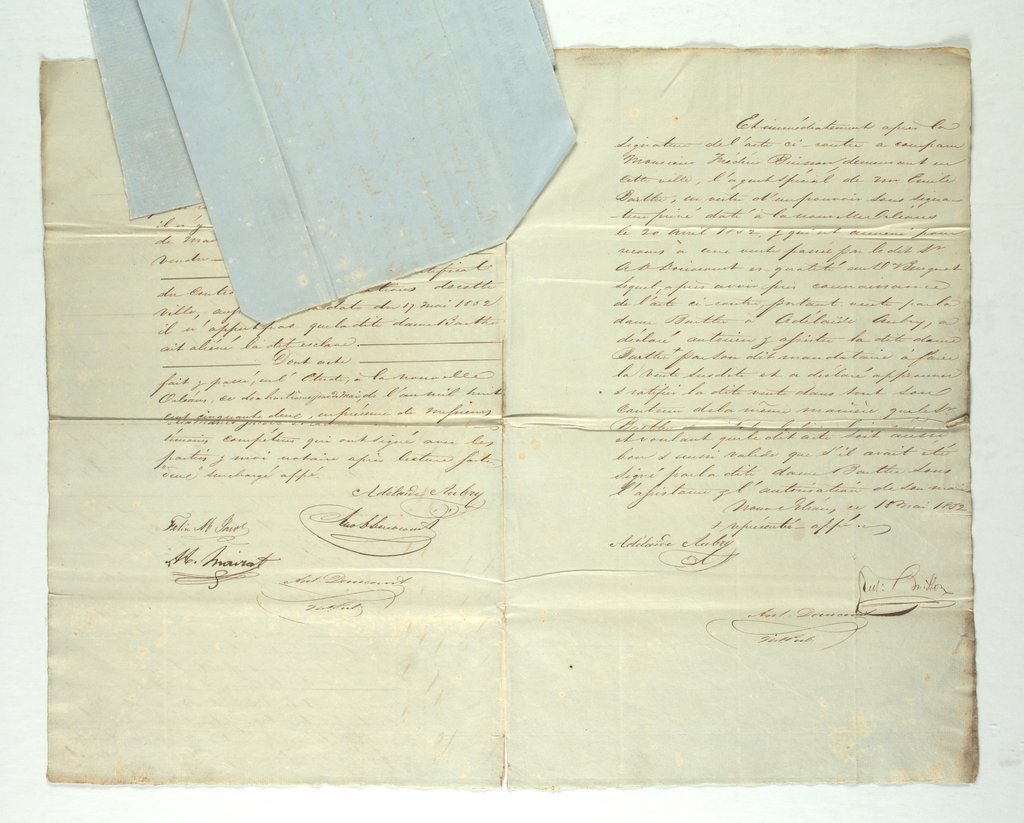 Bill of sale of enslaved woman