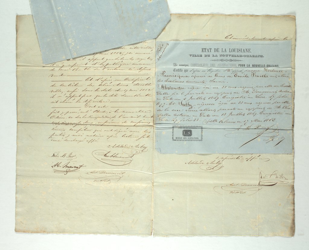 Bill of sale of enslaved woman