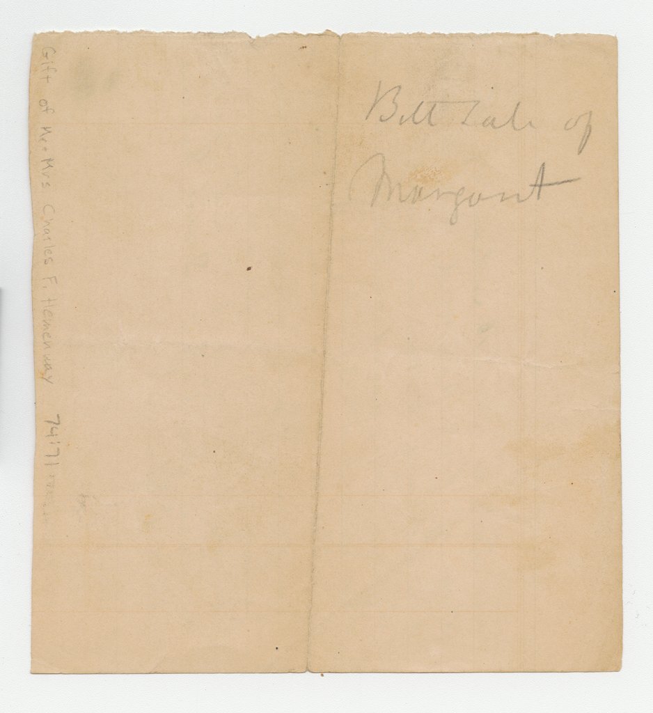 Bill of sale of Margaret
