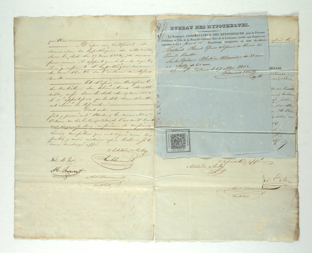 Bill of sale of enslaved woman