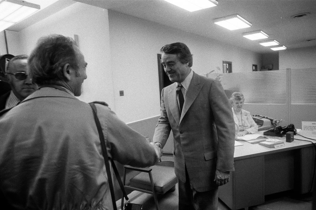 Sargent R. Shriver visits police headquarters - John H. White for Chicago Sun-Times