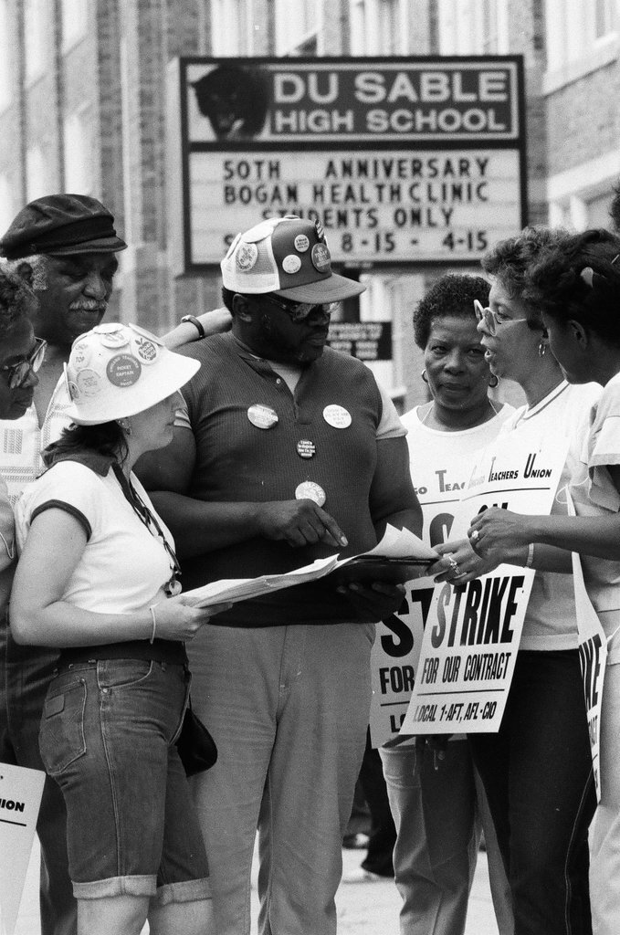 DuSable teachers on strike - Amanda Alcock for Chicago Sun-Times