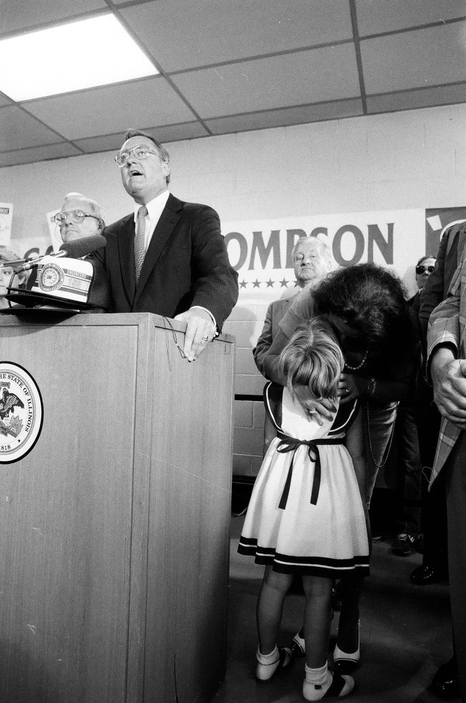 Governor Thompson announces fourth term - Bob (Robert) Black for Chicago Sun-Times