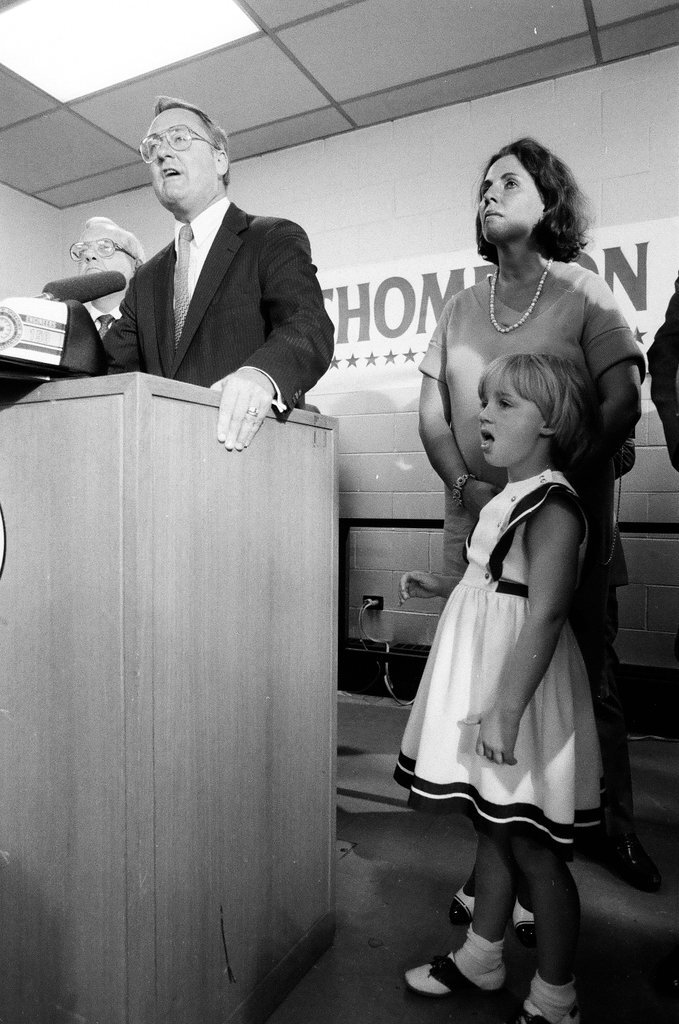 Governor Thompson announces fourth term - Bob (Robert) Black for Chicago Sun-Times