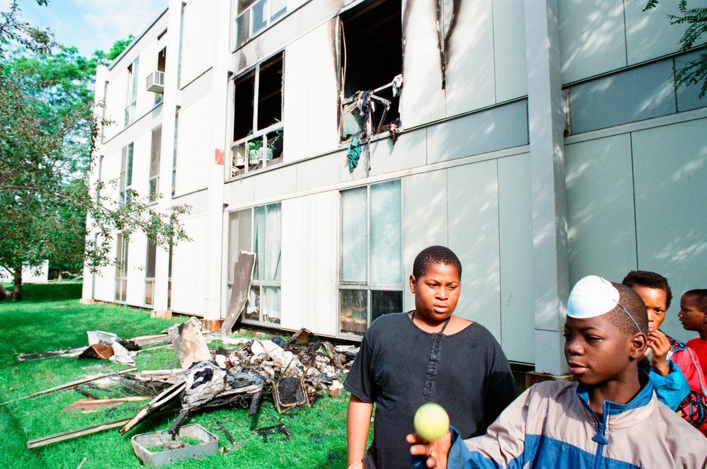Aftermath of an apartment fire - John Freidah for Chicago Sun-Times