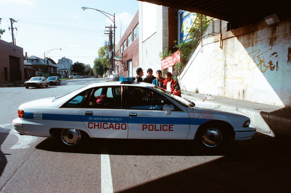 Graffiti artists paint a viaduct - Ellen Domke for Chicago Sun-Times