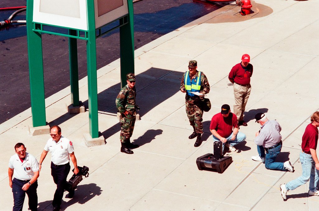 Chicago Fire Department leads terrorism drill at Comiskey Park - John H. White for Chicago Sun-Times