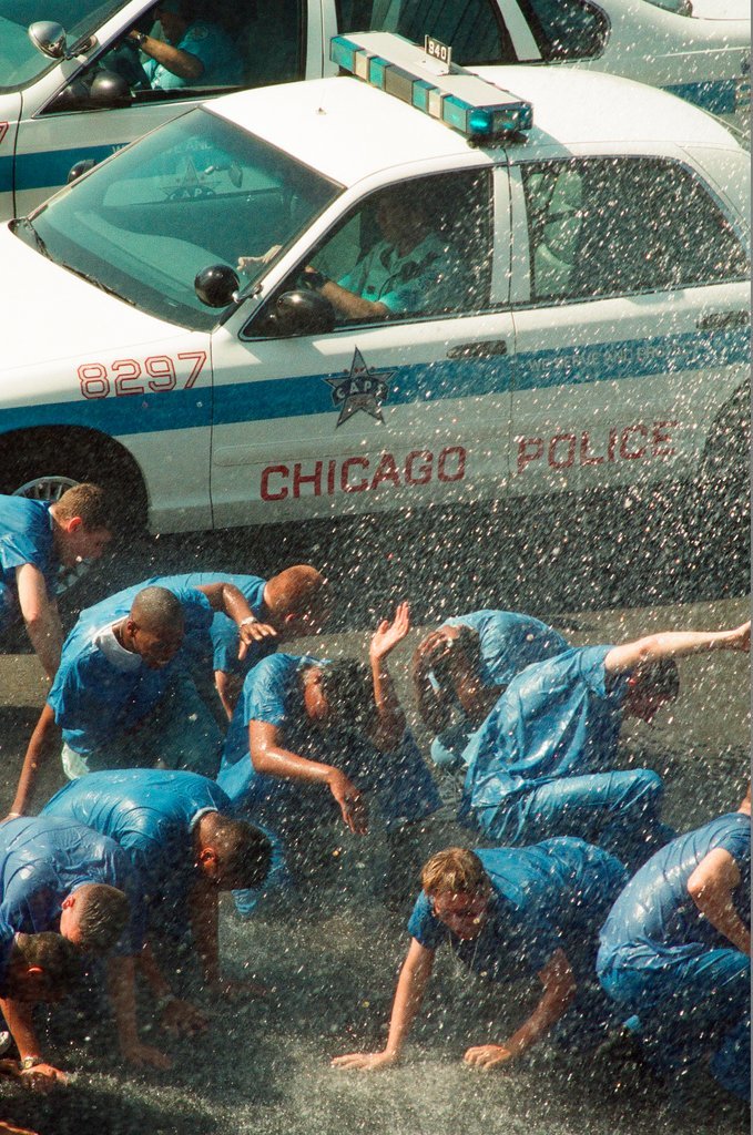 Chicago Fire Department leads terrorism drill at Comiskey Park - John H. White for Chicago Sun-Times