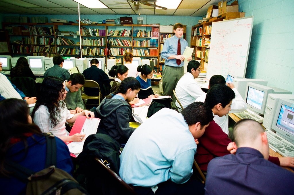 Students during the school day at Cristo Rey High School - Jean Lachat for Chicago Sun-Times