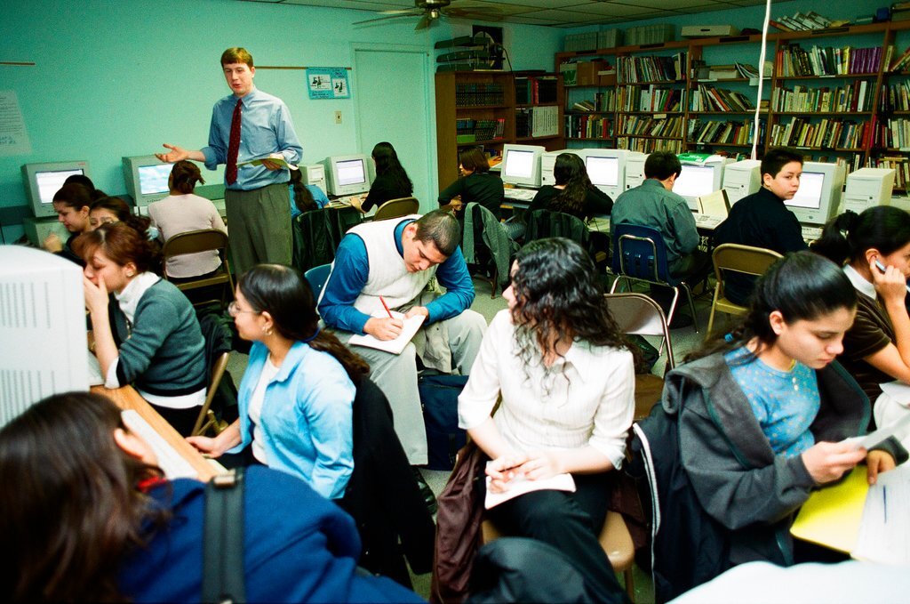 Students during the school day at Cristo Rey High School - Jean Lachat for Chicago Sun-Times