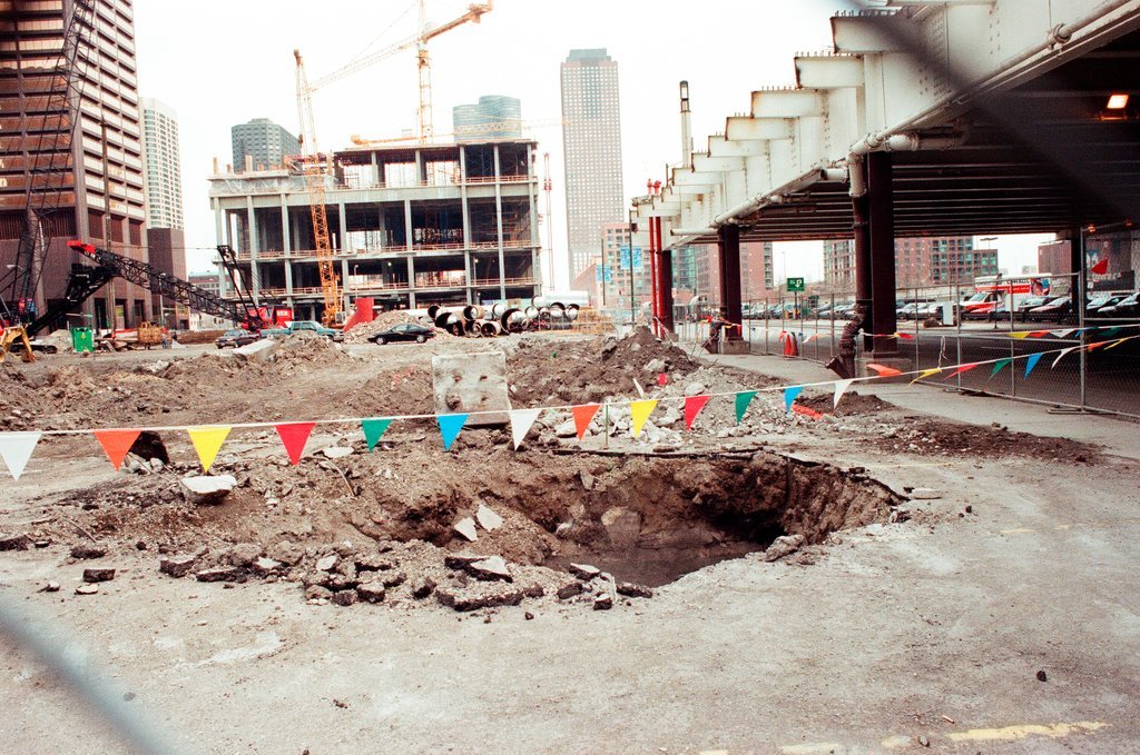 Grand-Pier construction site - John H. White for Chicago Sun-Times