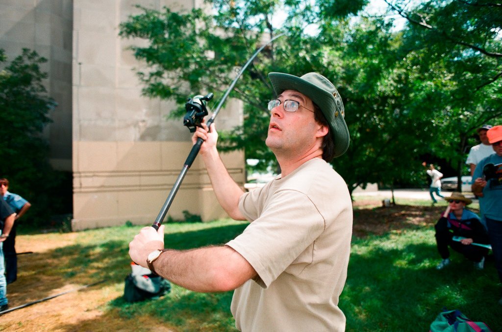 Warren Bird and John Cachel fishing at Chicago River - Richard A. Chapman for Chicago Sun-Times