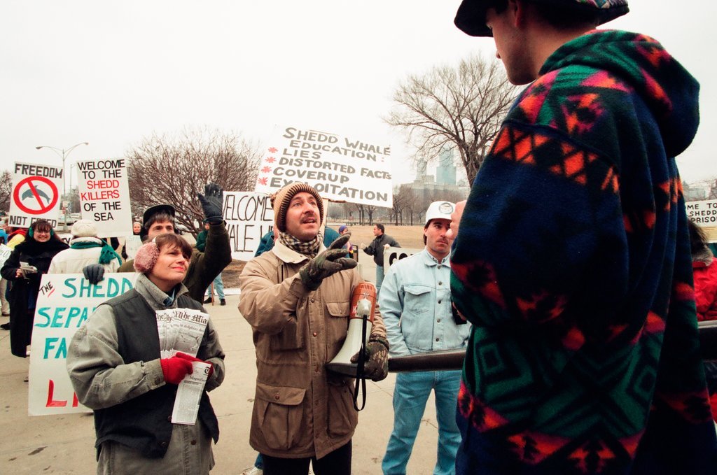 Chicago Animal Rights Coalition protest at Shedd Aquarium - Robert A. Davis for Chicago Sun-Times