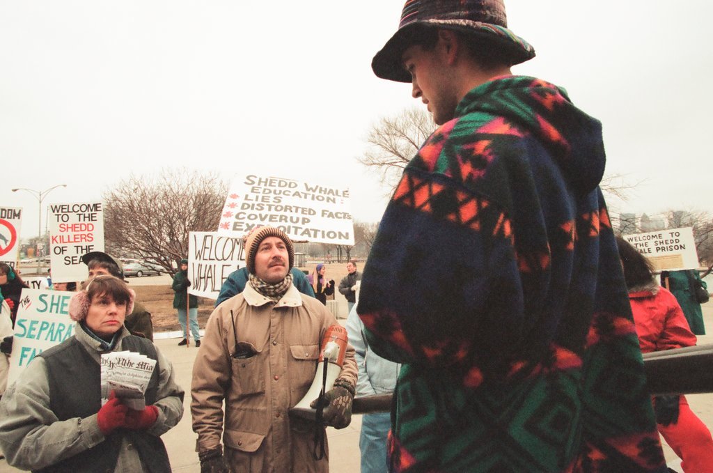 Chicago Animal Rights Coalition protest at Shedd Aquarium - Robert A. Davis for Chicago Sun-Times