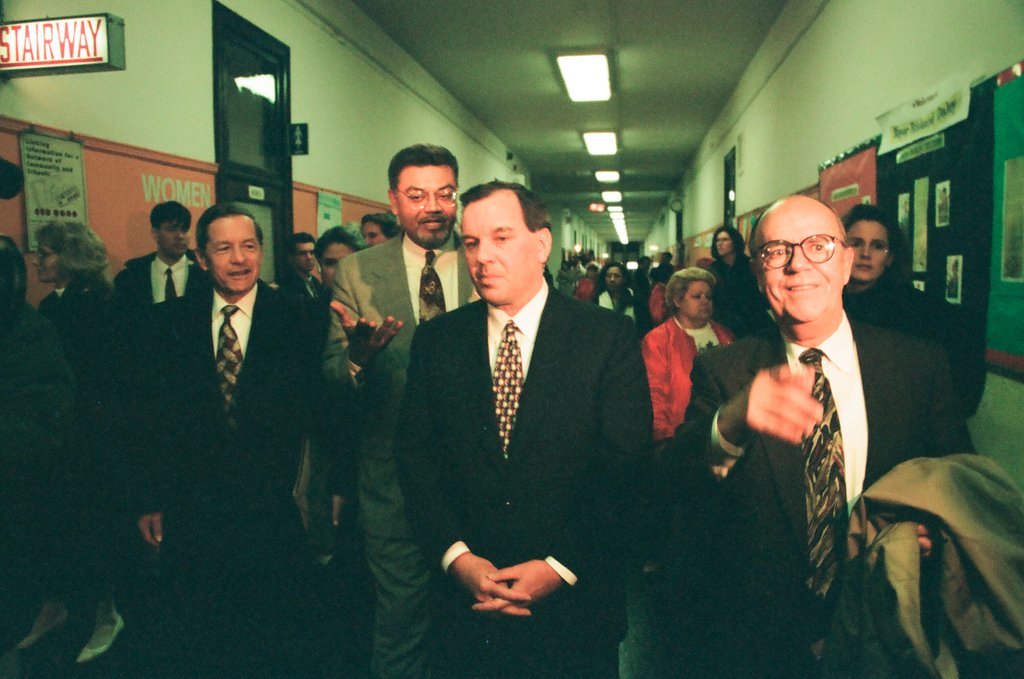 Mayor Daley at parent patrol meeting - Al Podgorski for Chicago Sun-Times