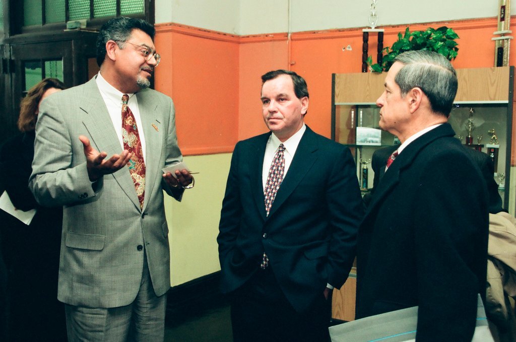 Mayor Daley at parent patrol meeting - Al Podgorski for Chicago Sun-Times