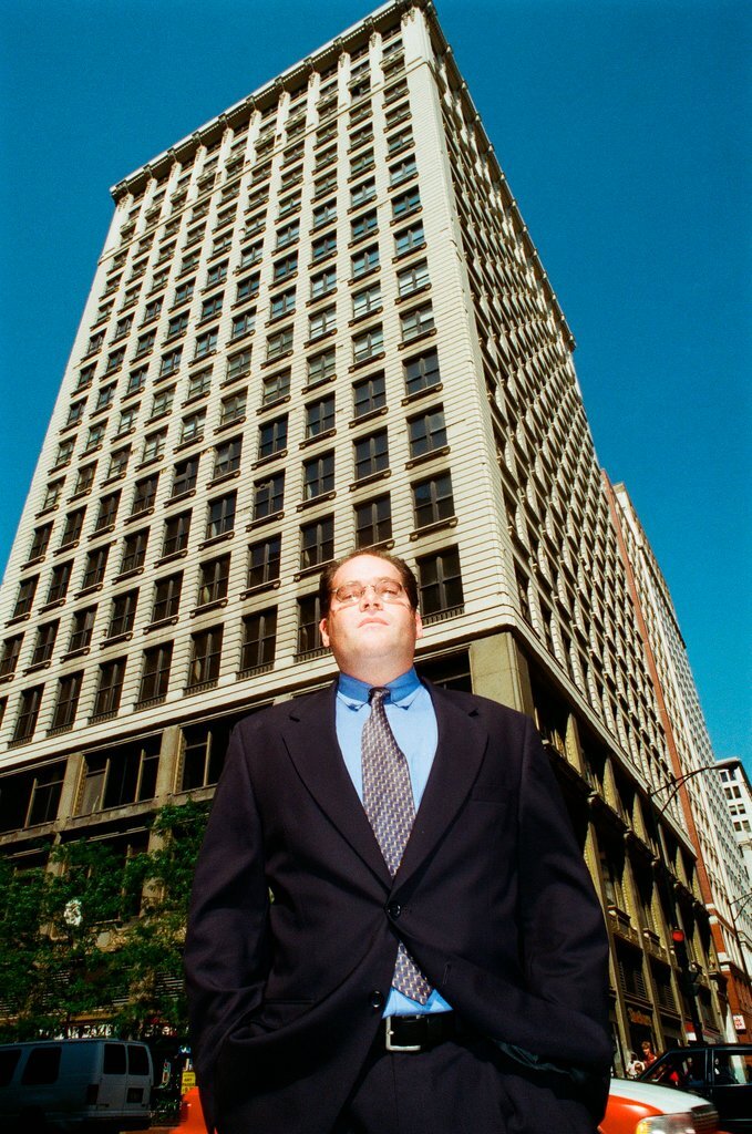 David Weinstein at Lytton Building - Rich Hein for Chicago Sun-Times