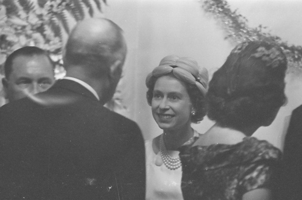 Queen Elizabeth and Prince Phillip attend banquet at the Hilton Hotel - Carmen Reporto for Chicago Sun-Times