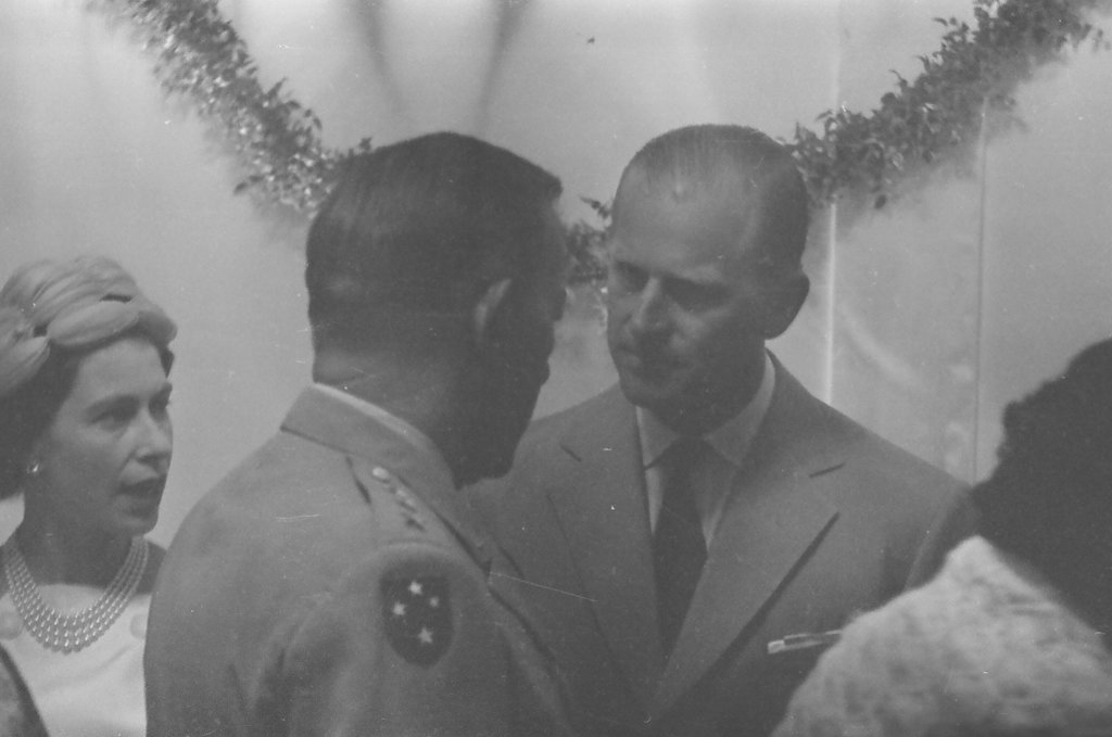 Queen Elizabeth and Prince Phillip attend banquet at the Hilton Hotel - Carmen Reporto for Chicago Sun-Times