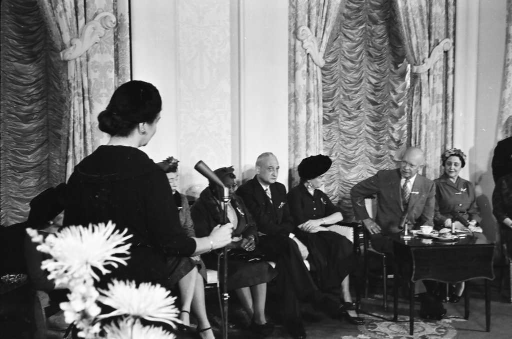 President Dwight Eisenhower at breakfast in Chicago - Charles Gekler for Chicago Sun-Times