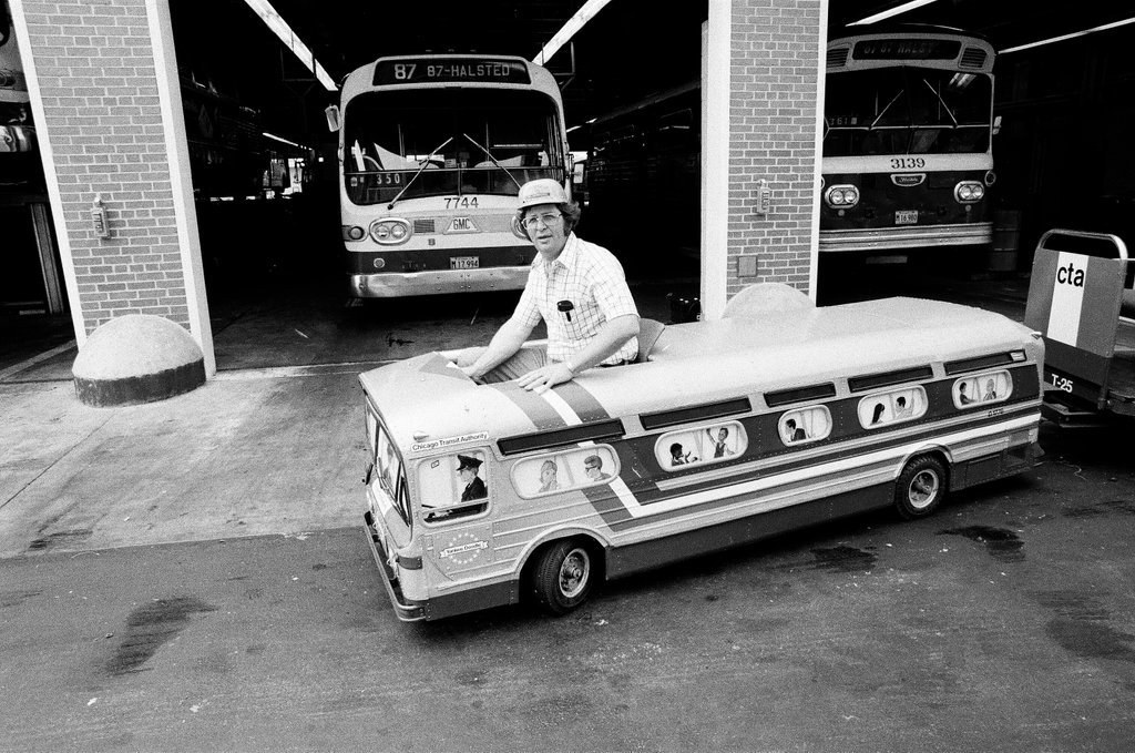 Buses at CTA garage - Chicago Sun-Times