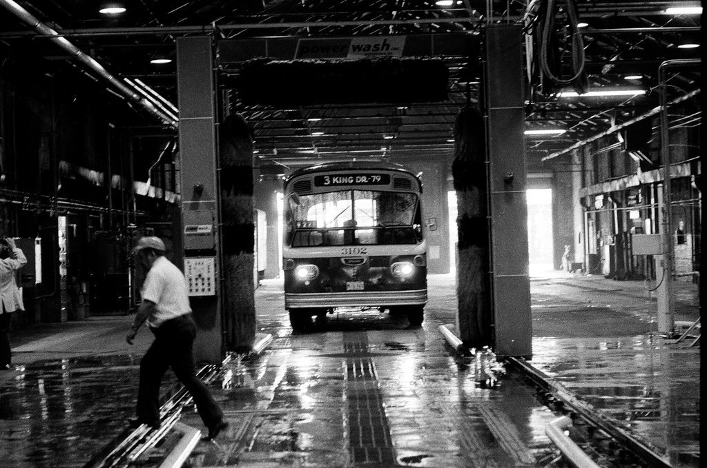 Buses at CTA garage - Chicago Sun-Times