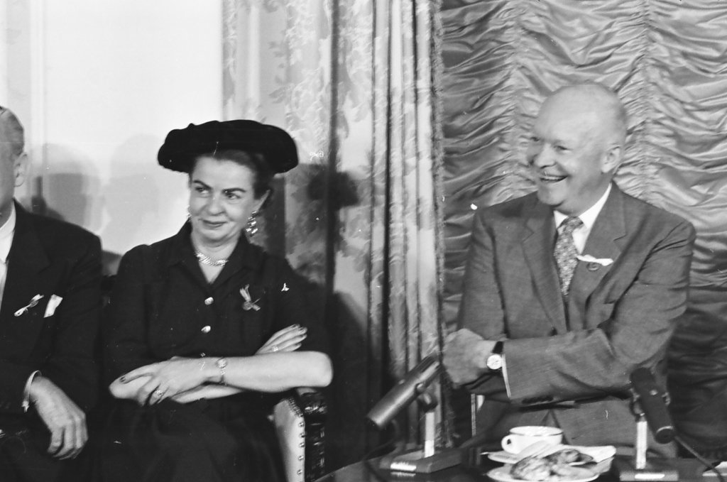 President Dwight Eisenhower at breakfast in Chicago - Charles Gekler for Chicago Sun-Times