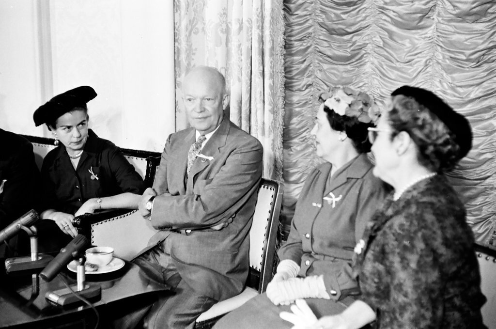 President Dwight Eisenhower at breakfast in Chicago - Charles Gekler for Chicago Sun-Times